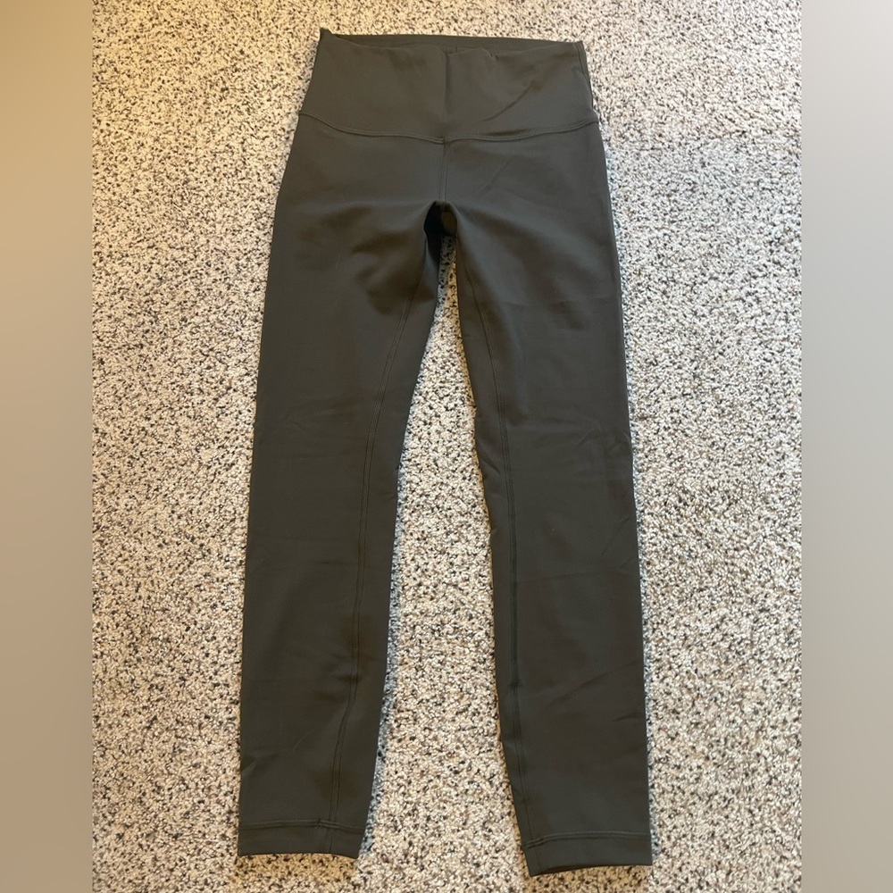 Lululemon High Waist Olive Green Leggings